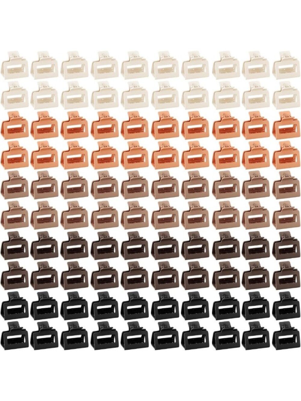 100 Pcs Hair Claw Clips Set for Women - 2'' Classic Colors, Durable & Stylish